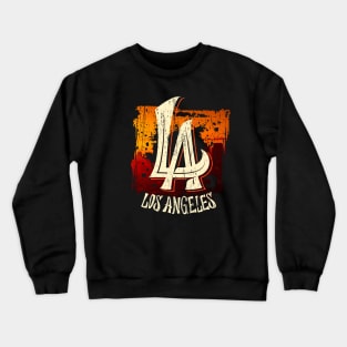 L.A Los Angeles skyline distressed Crewneck Sweatshirt